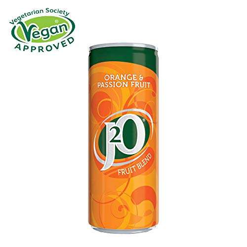 J2O Fruit Blend, Orange and Passionfruit - 12 x 250ml Cans - £6 / £5.40 Subscribe & Save + 20% First Order Voucher @ Amazon
