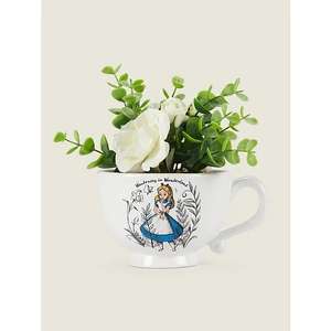 Alice In Wonderland Teacup With Artificial Roses £5 + Free collection @ George (Asda)