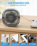 Desk Fan USB Mini Table Fans Small Desktop Fan Cooling Dispatches from Amazon Sold by BENPEN UK