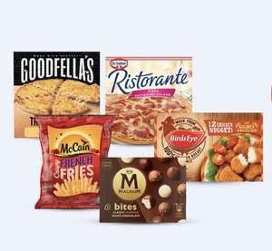 COOP 5 for £6 Goodfellas Margarita pizza, Dr Oetker Pepperoni pizza,Mccain French fries, birdseye whole grain chicken nuggets, Magnum bites
