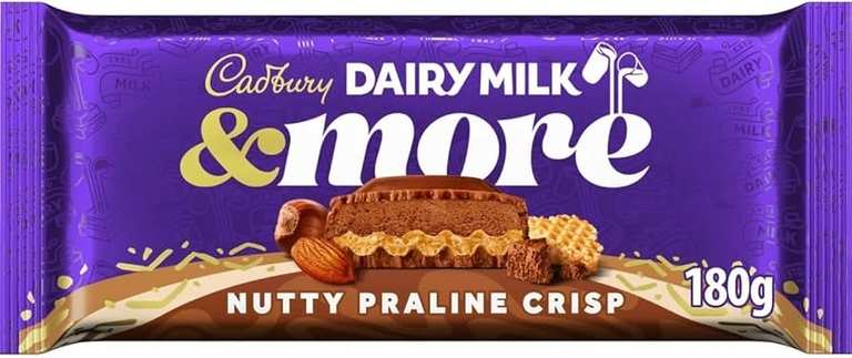Cadbury Nutty Praline Crisp Chocolate Bar 180g - £1.82 / £1.63 S&S