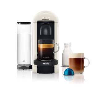 Nespresso Vertuo Plus Automatic Pod Coffee Machine + Frother By Krups In White [Amazon Exclusive]