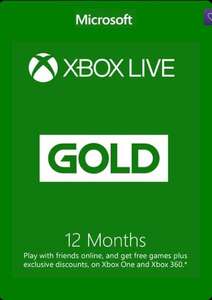 12 month xbox live gold membership - global - xbox one/360