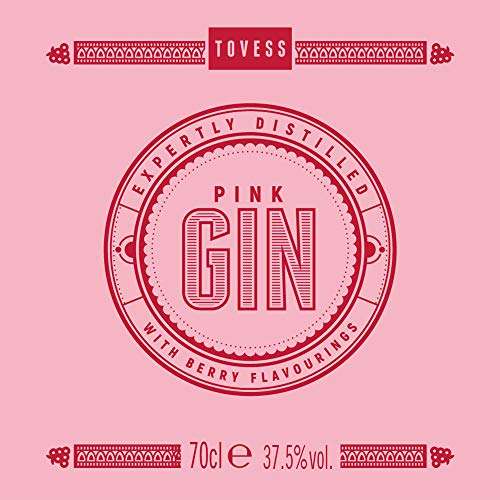 Tovess Pink Gin 70cl - £12.74 / £12.10 Subscribe & Save + 20% Off Voucher (Account Specific) @ Amazon