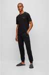BOSS Mens Mix&Match Pants Embroidered-Logo Tracksuit Bottoms in Stretch Cotton