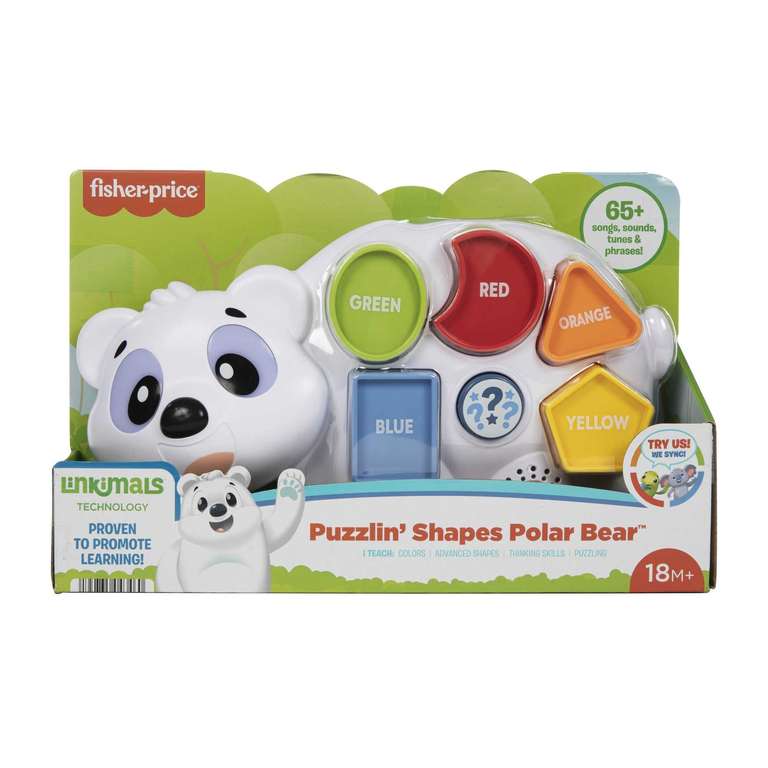 Fisher-Price Linkimals Puzzlin’ Shapes Polar Bear Toddler Toy