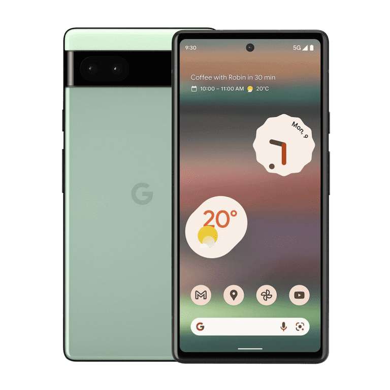 Google Pixel 6a Smartphone, Android, 6.1”, 5G, SIM Free, 128GB, Charcoal (£100 Trade In via Redemption) £299 @ John Lewis & Partners
