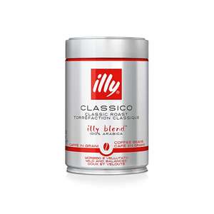 illy Coffee, Classico Coffee Beans, Medium Roast, 100% Arabica Coffee Beans, 250g £4.40 (£3.74 with S&S after 15% discont) for Prime@ Amazon