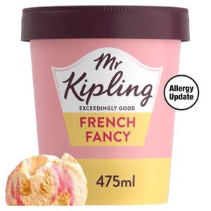 2 x Mr Kipling French Fancy Ice Cream Tub 475 ml each