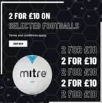 2 for £10 on selected Mitre Footballs sizes 3, 4, 5 Free delivery @ Mitre