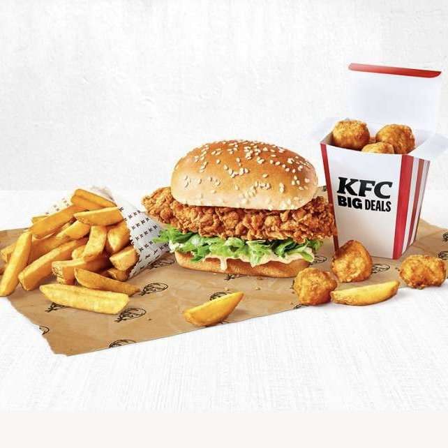 KFC Boneless Variety Meal - inc mini fillet burger + small popcorn + fries