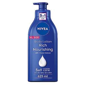 NIVEA Rich Nourishing Body Lotion (625ml) With Voucher (£3.20/£2.80 on S&S) + 10% off 1st S&S