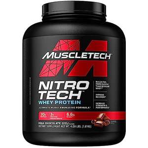 MuscleTech NitroTech Whey Protein Powder, 1.8g, Milk Chocolate