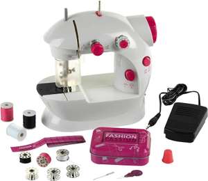 Theo Klein Children's Sewing Machine With Foot Pedal, 2 Speed Settings and Lots of Accessories Multi - Colored