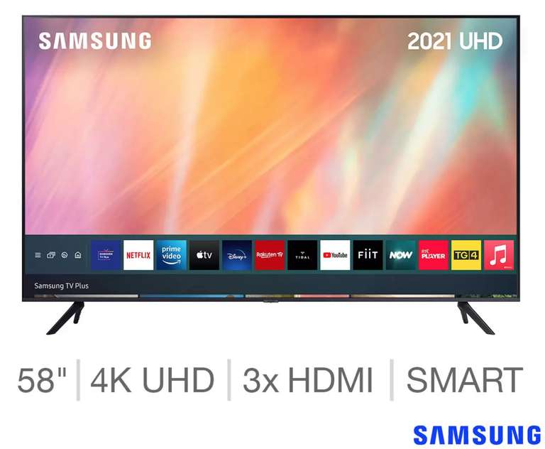 Samsung UE58AU7100KXXU 58 Inch 4K Ultra HD Smart TV - £469.98 delivered, including 5 year warranty at Costco