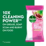 Dettol Antibacterial Multipurpose Cleaning Disinfectant Wipes, Pomegranate, 5 packs X 70 - apply voucher (£6.25 with max S&S)