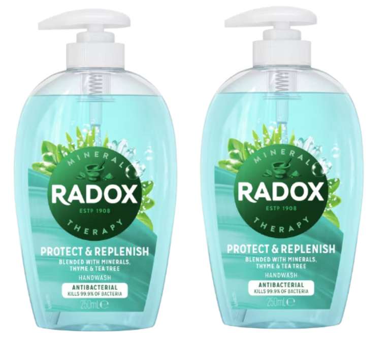 2 x Radox Replenishing & Antibacterial Handwash 250ml: £1.34 (Store collection only - Selected Locations) @ Superdrug