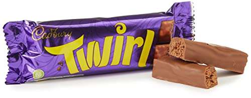 Cadbury Twirl Chocolate Bar, 43g - 43p @ Amazon (37p/41p Subscribe & Save)