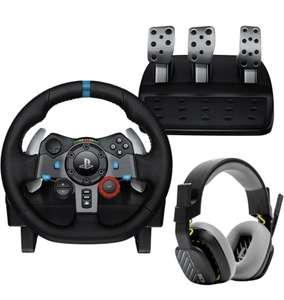 Logitech G29 Driving Force Gaming Steering Wheel & Pedal with ASTRO Gaming A10 Wired Gaming Headset (Trafford Park)