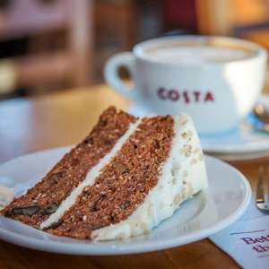 Get A Slice of Cake For £1 With Purchase of Any Drink on Friday 14th October Using App @ Costa Coffee