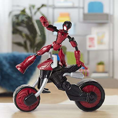 Marvel Bend and Flex, Flex Rider Spider-Man Action Figure Toy, 6-inch Figure and 2-In-1 Motorcycle - £9 @ Amazon