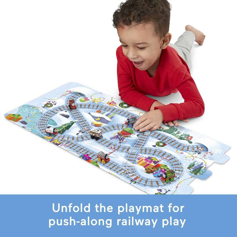 Thomas & Friends MINIS Advent Calendar, 24 Miniature Toy Trains and Vehicles for Preschool Kids, HRF89