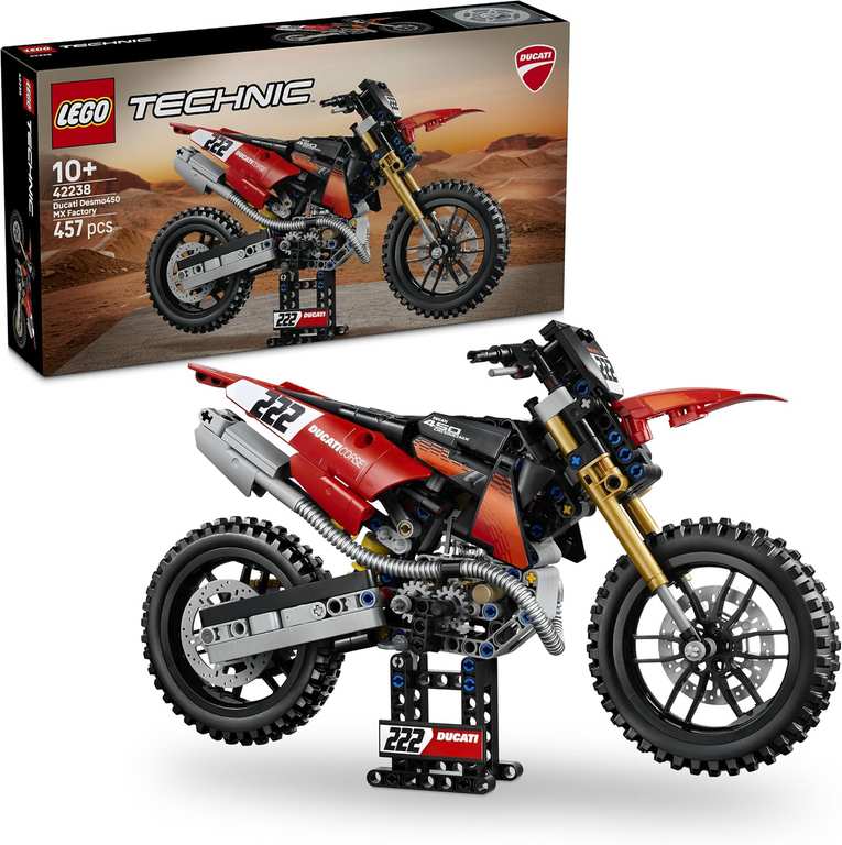 LEGO Technic Ducati Desmo450 MX Factory Motorcycle 42238
