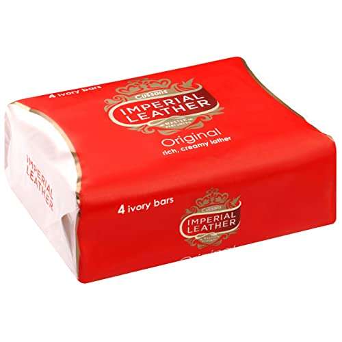 Imperial Leather Bar Soap Original Classic Cleansing Bar Multipack of 4x8 bars Total 32 bars (£15.20/£13.60 S&S) + 5% off voucher on 1st S&S