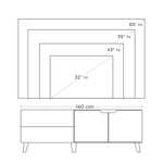 VASAGLE LTV027X01 2 Door TV Stand with Adjustable Shelves, Length 140 cm, for 65 Inch TVs - Sold & Dispatched by SONGMICS HOME UK