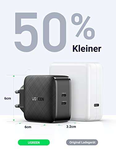 UGREEN 66W USB-C Charger (EU Plug) £17.57 with first time app user code @ Amazon Germany (Via app only)
