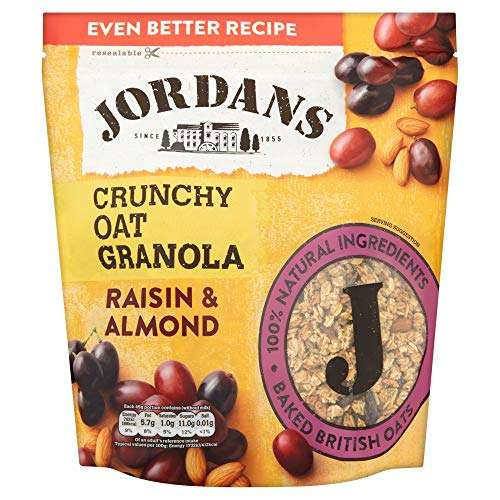 Jordans Crunchy Oat Granola, Raisin and Almond, 750g £2.25 Each (Min Order 3) @ Amazon