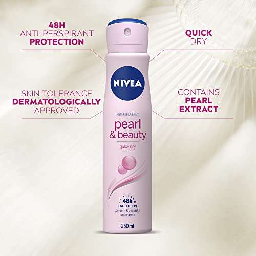 NIVEA Pearl & Beauty Anti-Perspirant Deodorant Spray (250ml)