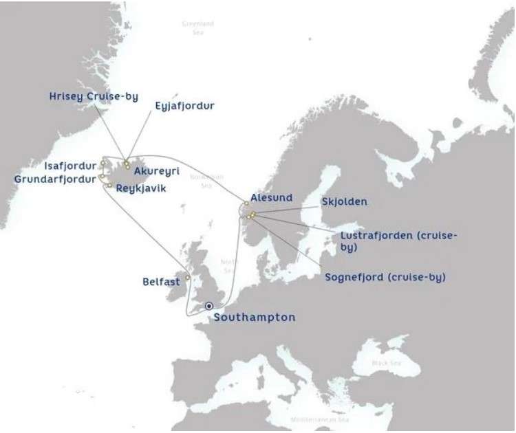 P&O 16 Night Cruise Iceland/Norway/Belfast - Inside or Oceanview - June 9th 2024 - Full board - Per Person