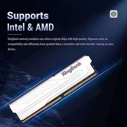 KingBank DDR4 32GB(2x16GB) 3200MHz CL16 Memory Kit via Amazon US
