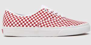 Vans authentic trainers in white & red men’s - free click and collect