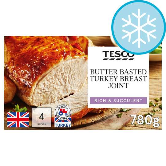 Tesco Butter Basted Frozen Turkey Breast Joint 780G - £5.00 - Clubcard Price @ Tesco