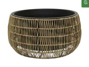Kate Brown Wicker Round Outdoor Planter - 20l, 48cm Large FREE C&C only