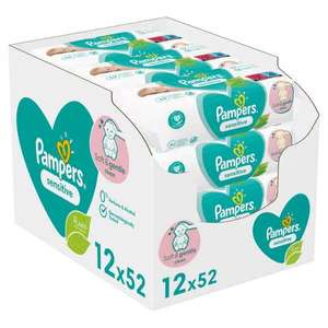 Pampers Sensitive Baby Wipes 12 Packs £7.92 @ Asda