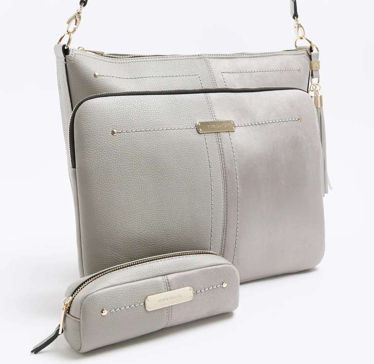 River Island shoulder bag in gray