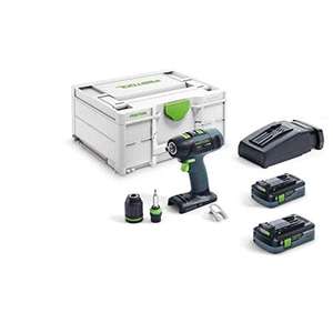 Festool Cordless Drill T 18+3 HPC 4,0 I-Plus - £275 - Sold and Fulfilled by Elsons Online @ Amazon