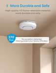 Meross Interlinked Smart Smoke Alarm, Smoke Detector with Hub, Apple HomeKit, SmartThings Support - £30.72 with voucher @ Amazon