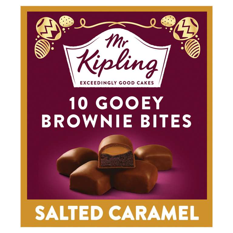 Mr Kipling 10 Gooey Brownie Bites Salted Caramel