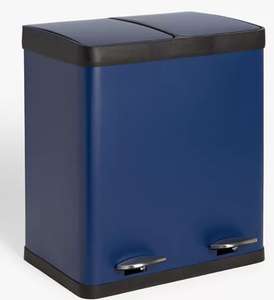 John Lewis 2 Section Recyling Pedal Bin, Navy, 40L £35 Free click and collect @ John Lewis And Partners