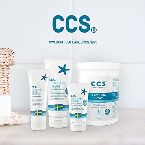 CCS Professional Foot Care Cream for Cracked Heels and Dry Skin - Foot Cream with 10% Urea and Eucalyptus - ,175 ml (Pack of 1) (S&S £5.86)