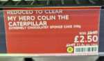 Colin the Caterpillar - My Hero cake (350g) £2.50 Found In-store @ M&S One New Exchange (London)