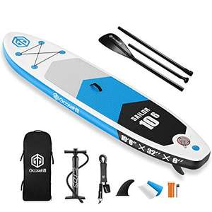 Goosehill Inflatable Stand Up Paddle Board, Premium SUP Package With Voucher - Sold by SPODDA / FBA (Lightning deal)
