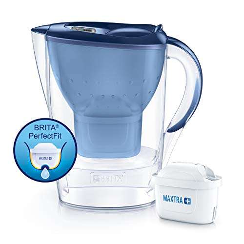 BRITA Marella fridge water filter jug Includes 1 x MAXTRA+ filter cartridges, 2.4L Blue £16.98 @ Amazon / Dispatches and Sold by Ozaroo