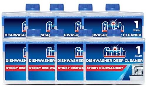 Finish Dishwasher Machine Cleaner | Original | Pack of 8, 250ml Each |Deep Cleans and Helps to prolong life of your dishwasher - £12.05 S&S