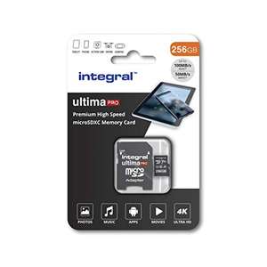 Integral 256GB Micro SD Card 4K Video Premium High Speed Memory Card SDXC Up to 100MB s Read and 50MB s Write speed V30 C10 U3 UHS-I A1