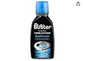 Buster Bathroom Plughole Unblocker, Dissolves hair and sludge 300ml £2.29 @ Amazon